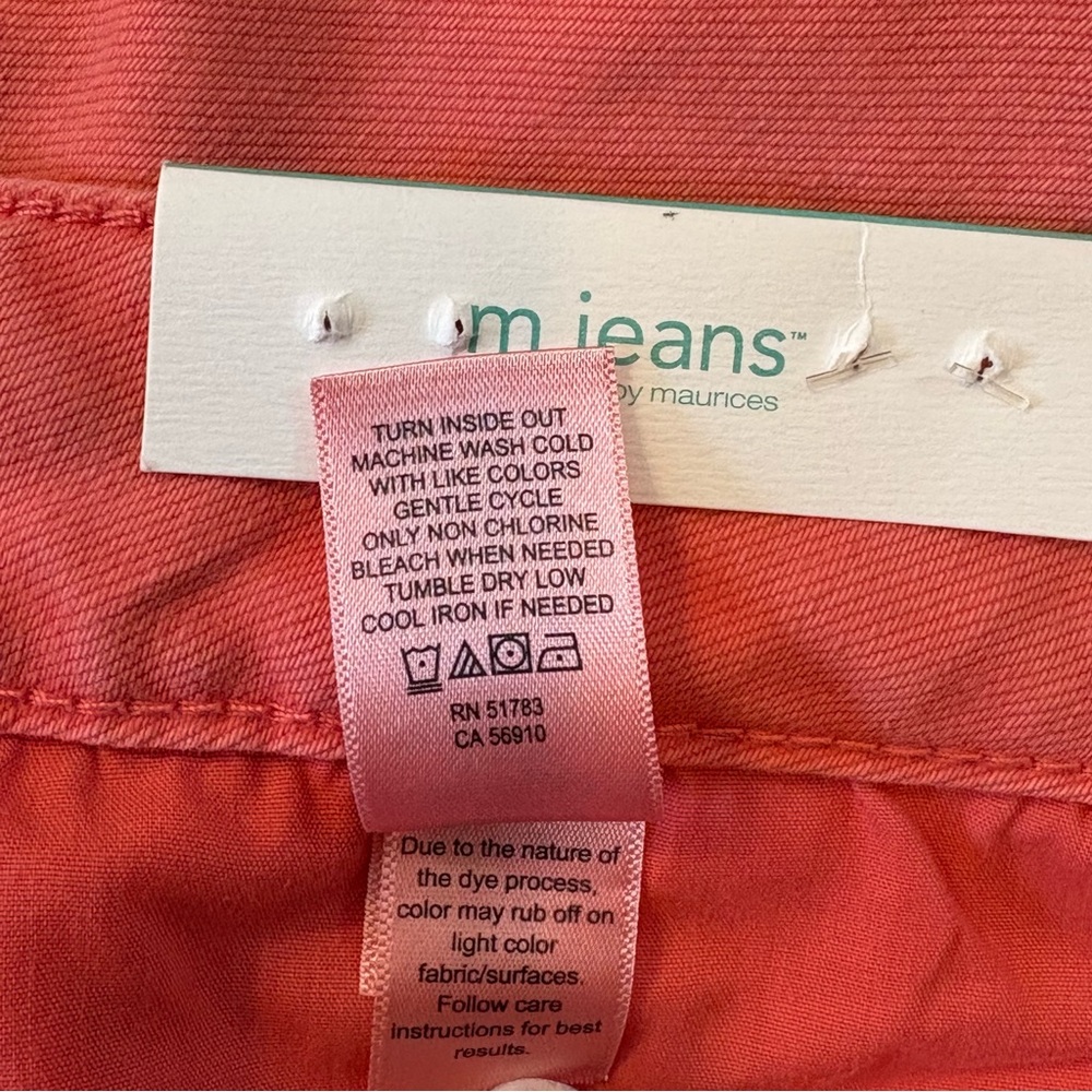 Maurices Coral Cropped Straight Jeans 12 Short NWT - Picture 9 of 11